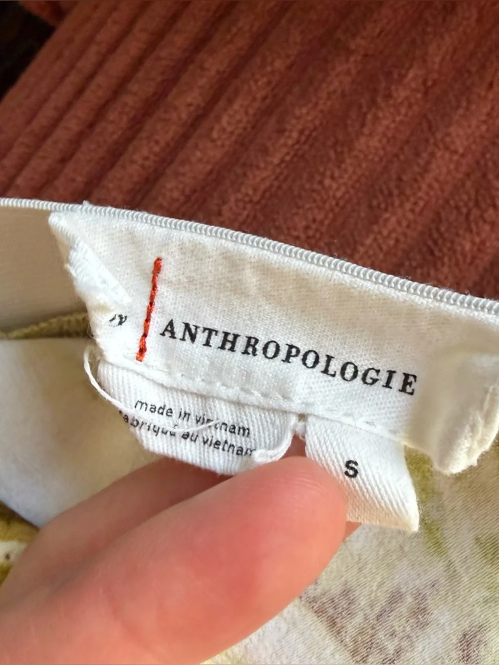 By Anthropologie Flounced Skirt in Green Pattern - Picture 7 of 8